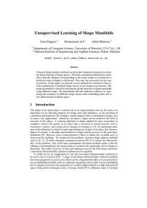 Unsupervised Learning of Shape Manifolds