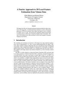 A Fourier Approach to 3D Local Feature Estimation from Volume Data