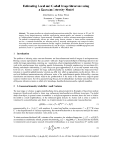 Estimating Local and Global Image Structure using a Gaussian Intensity Model