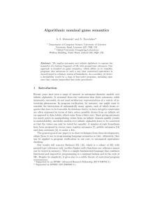 Algorithmic nominal game semantics A. S. Murawski and N. Tzevelekos