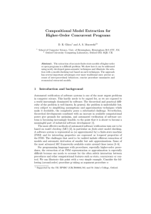 Compositional Model Extraction for Higher-Order Concurrent Programs D. R. Ghica