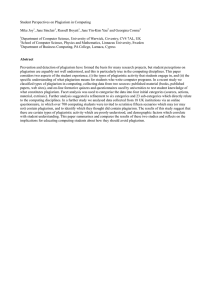 Student Perspectives on Plagiarism in Computing  Mike Joy , Jane Sinclair