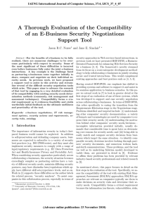 A Thorough Evaluation of the Compatibility of an E-Business Security Negotiations