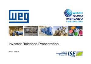 Investor Relations Presentation WEGE3 / WEGZY