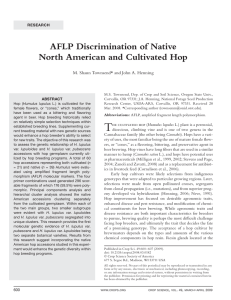 AFLP Discrimination of Native North American and Cultivated Hop