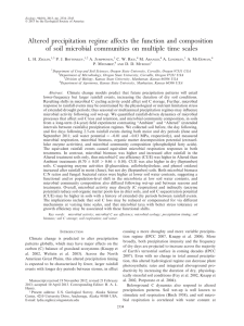 Altered precipitation regime affects the function and composition