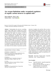Are oxygen limitations under recognized regulators .