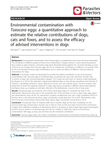 Environmental contamination with Toxocara eggs: a quantitative approach to