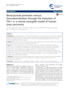 Bevacizumab promotes venous thromboembolism through the induction of