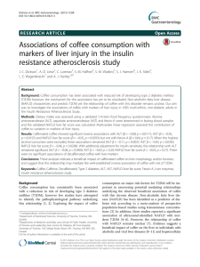 Associations of coffee consumption with resistance atherosclerosis study