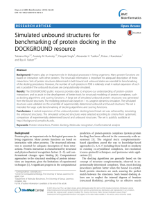 Simulated unbound structures for benchmarking of protein docking in the DOCKGROUND resource