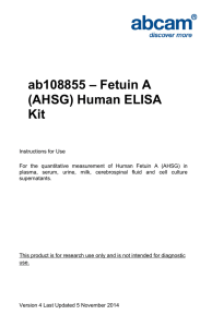 ab108855 – Fetuin A (AHSG) Human ELISA Kit