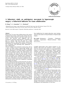 A laboratory study on anticipatory movement in laparoscopic