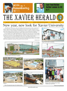 The Xavier herald New year, new look for Xavier University Remembering 9/11