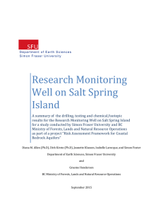 Research Monitoring Well on Salt Spring Island
