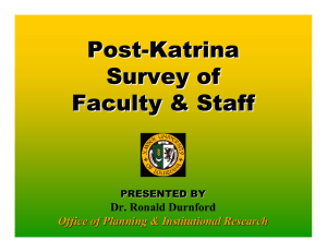 Post - Katrina Survey of