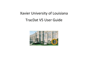 Xavier University of Louisiana TracDat V5 User Guide