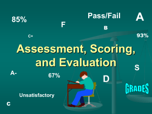 Assessment, Scoring, and Evaluation A D