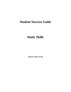 Student Success Guide Study Skills Robert Todd Carroll