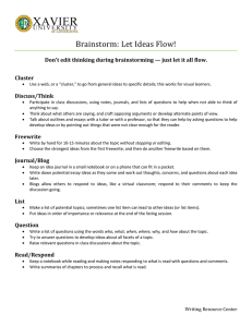 Brainstorm: Let Ideas Flow! Cluster