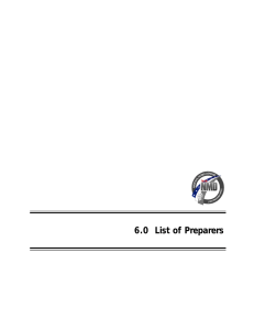 NMD 6.0  List of Preparers  T e a m