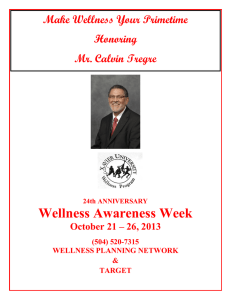 Wellness Awareness Week  Make Wellness Your Primetime Honoring