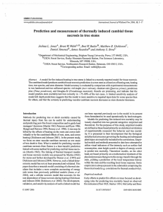 ova^ Prediction and measurement of thermally induced cambial tissue ones^,