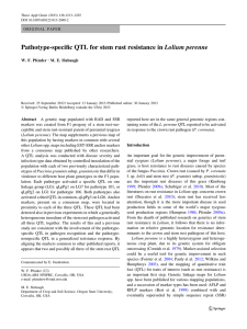 Pathotype-specific QTL for stem rust resistance in Lolium perenne