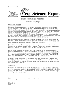 Crop Science Report St e Ore on University