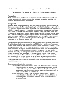 Extraction: Separation of Acidic Substances Notes