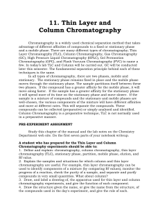 11. Thin Layer and Column Chromatography