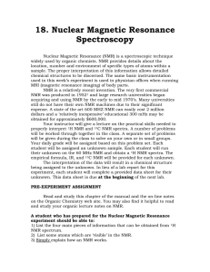 18. Nuclear Magnetic Resonance Spectroscopy