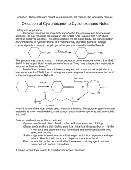 oxidation of cyclohexanol with bleach