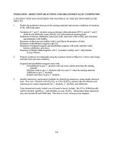 OXIDATION—REDUCTION REACTIONS AND ORGANOMETALLIC COMPOUNDS ABLE TO: 1.