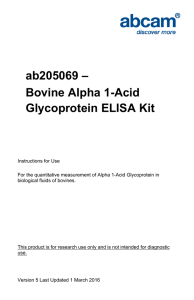 ab205069 – Bovine Alpha 1-Acid Glycoprotein ELISA Kit