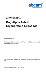 ab205082 – Dog Alpha 1-Acid Glycoprotein ELISA Kit