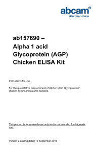 ab157690 – Alpha 1 acid Glycoprotein (AGP) Chicken ELISA Kit