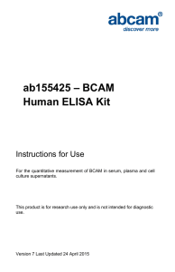 ab155425 – BCAM Human ELISA Kit Instructions for Use