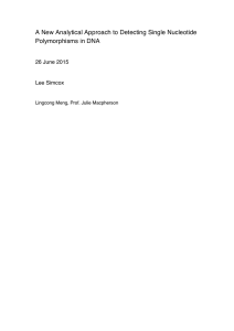 A New Analytical Approach to Detecting Single Nucleotide Polymorphisms in DNA