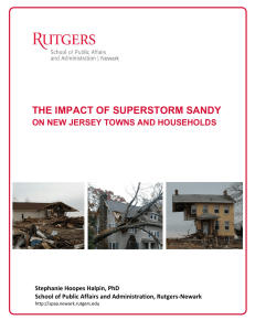 THE IMPACT OF SUPERSTORM SANDY ON NEW JERSEY TOWNS AND HOUSEHOLDS