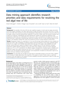 Data mining approach identifies research red algal tree of life