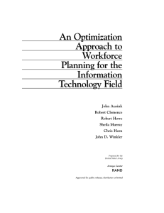 An Optimization Approach to Workforce Planning for the