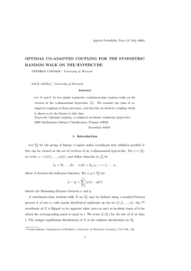 OPTIMAL CO-ADAPTED COUPLING FOR THE SYMMETRIC RANDOM WALK ON THE HYPERCUBE