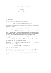 1 A note on the good lambda inequalities† S.D. Jacka Department of Statistics