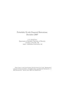Probability B with Financial Illustrations, December 2008