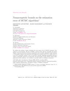 Nonasymptotic bounds on the estimation error of MCMC algorithms ∗