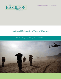 National Defense in a Time of  Change DISCUSSION PAPER 2013-01