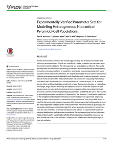 Experimentally Verified Parameter Sets for Modelling Heterogeneous Neocortical Pyramidal-Cell Populations