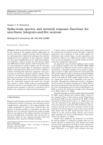 Spike-train spectra and network response functions for non-linear integrate-and-fire neurons