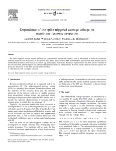 Dependence of the spike-triggered average voltage on membrane response properties